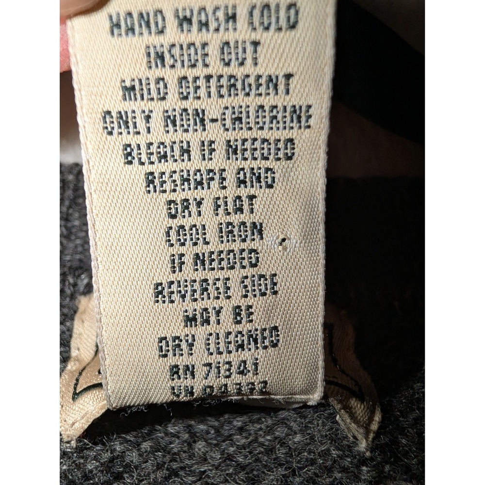 L.L. Bean Sweater Mens Medium Gray Shetland Wool Elbow Patch Crewneck Pullover - Picture 9 of 10